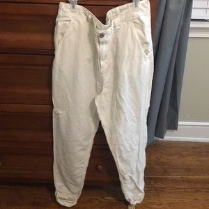 Ivory linen pants